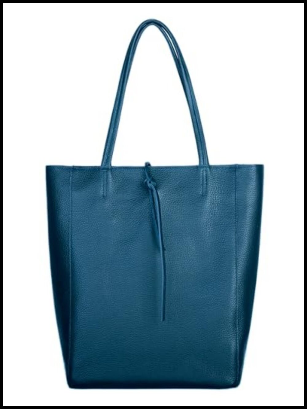 Genuine Italian Leather Tote Bag Large Slouchy Full-Grain Cowhide Purse for